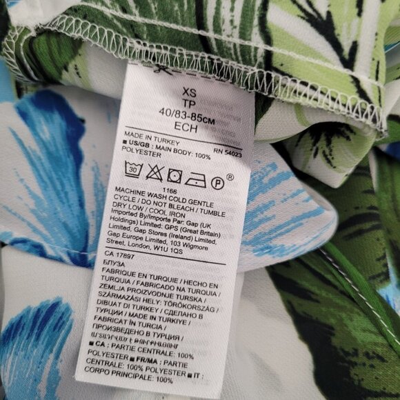 Banana Republic Tropical Floral Ruffle Wrap Blouse - Picture 8 of 10